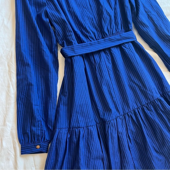 Draper James Blue Striped Button Down Dress - Picture 8 of 10